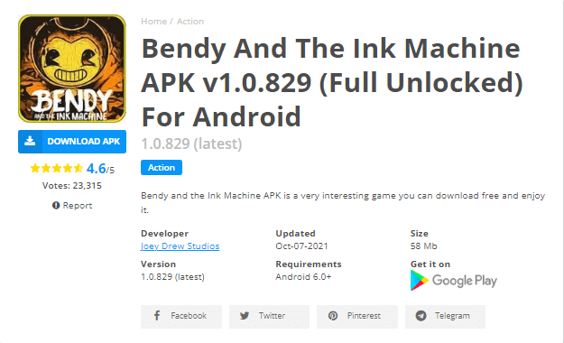 bendy and the ink machine apk free download for android